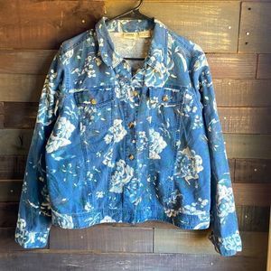 Great Northwest clothing co. Floral lightweight jean jacket